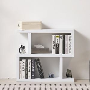 글래드 지그재그 디자인 책장 선반 오픈형 2단 낮은 책장 800