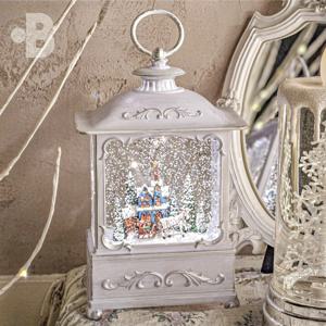 스페셜 화이트 눈내리는 트리마을 교회 캐롤8곡 크리스마스 오르골 조명 스노우볼 워터볼 디어