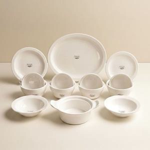 뉴욕 화이트 4인 그릇세트 14P 신혼 실속 식기세트