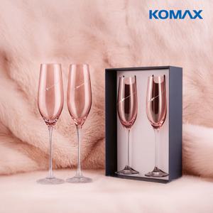 스와로프스키 와인잔 핑크 샴페인 (210ml) 2P