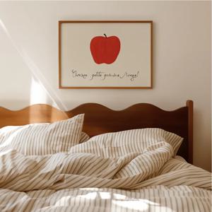 사과그림액자 풍수인테리어 가로 과일포스터 Petit Pomme