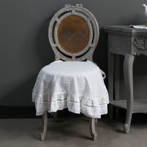 햄스티치 프릴 린넨 의자커버 (CCMV3)