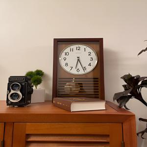 괘종시계 레트로 빈티지 진자 추시계 무소음 앤틱 원목 벽시계
