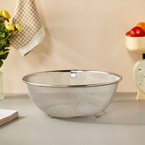 요리가 편해지는 스텐매쉬 원형바구니 28CM