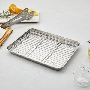 홈쿡 준비 스텐 트레이 망 2P 세트 31x24 NEW