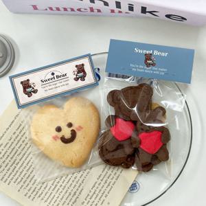 퍼즈베어 헤더택 화이트데이 선물 포장 초콜릿 디저트 포장택 20매