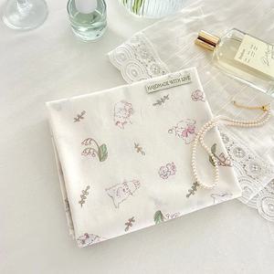 플라워 토끼 드로잉 20수 면원단 릴리바니