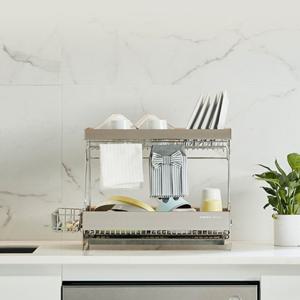 노블레스 오브제 주방 싱크대 설거지 물빠짐 선반 그릇 식기건조대 2단