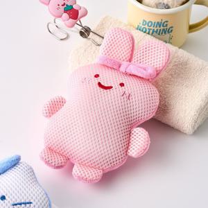 스크래빗 메쉬 샤워스펀지 핑크