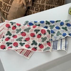 산딸기 시리즈 키친크로스 요루 행주 사중거즈 국산 40x30