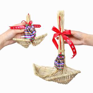 국산 복조리 한쌍 ( 복주머니 복조리개 개업 집들이 설날 명절 새해 풍수 행운 선물 )