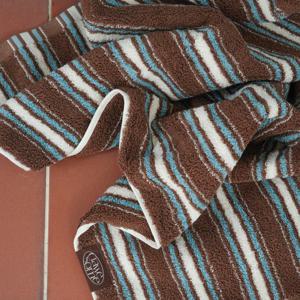 코마사 40수 수건 고중량 무드 인 스트라이프 타올 220g, 브라운 1장