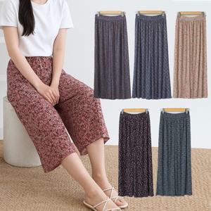 1+1 여성 꽃무늬 8부 까실이 파자마 냉장고바지 냉감원단 잠옷 이지웨어