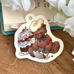 구디백 화이트데이 선물 포장택 초콜릿 베이킹 베어 모양택 20매