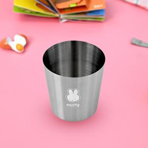 국산 화이트미피 유아 어린이집 유치원 물컵 양치컵 스텐304 아동 돌아기 연습 우유컵