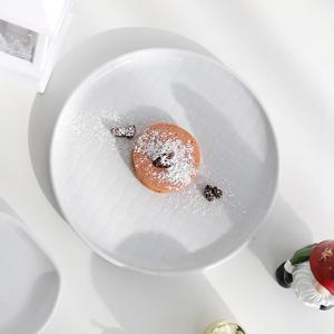 [리퍼]폴란드그릇 루비스톤 스톤에이지 격자접시 20cm화이트