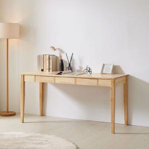 샌드 1500 1인용 고등학생 컴퓨터 서랍형 고무나무 원목책상