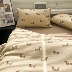 [해외] 퍼피 이중 거즈순면 침구커버세트 이불커버 베개커버 매트커버