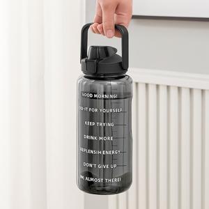 휴대용 반투명 빨대 텀블러 2L 물통 대용량