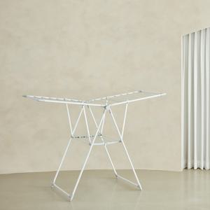 화이트 심플 양날개 베이직 빨래건조대