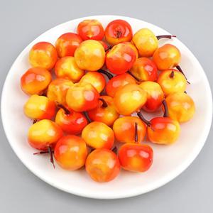 보급형 미니 사과 모형 옐로우레드 3.5cm 24개 모조 과일모형