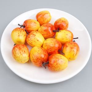 보급형 미니 사과 모형 옐로우오렌지 4.5cm 12개 모조 과일모형