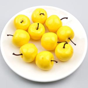미니 사과 모형 옐로우 3.5cm 10개 모조 과일모형