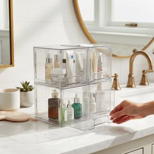 투명 서랍형 화장품 커피캡슐 캡슐세제 보관함 피규어 전시대