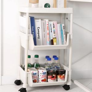 트롤리 이동식 간식 디저트 카트 조리대 북카트 주방 미용 웨건 3단