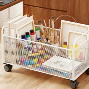 트롤리 이동식 간식 디저트 카트 조리대 북카트 주방 미용 다용도 가방 웨건 1단