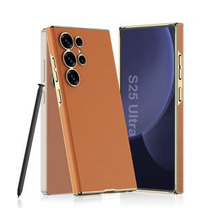 적용 갤럭시 S26 S25 S24 S23 울트라 케이스 가죽 골드라인