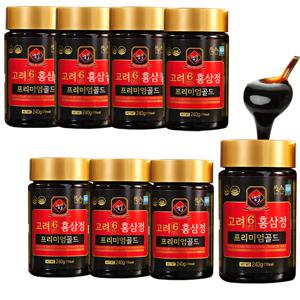 고려 6년근 홍삼정 프리미엄 골드 (8병) 홍삼 농축 엑기스