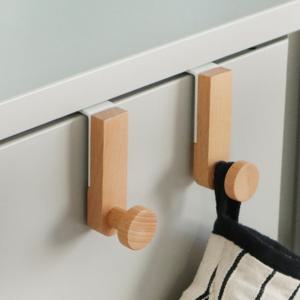 다용도 주방 후크 우드 행주걸이 무타공 수세미 건조대