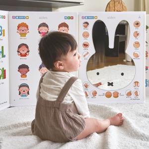 에이든 아기병풍 미피 얼굴 거울 소형 세이펜 호환 6단 완성품 터미타임 폴더북 출산선물