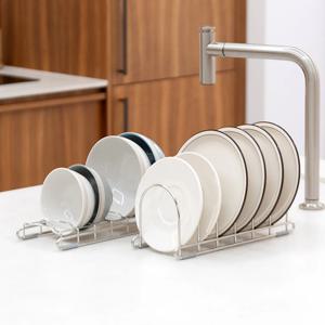 라인플로우 올스텐 304 프리미엄 밥공기+접시 정리대 2종 세트