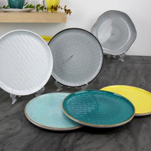 폴란드그릇 루비스톤 스톤에이지 격자접시 20cm(5color)