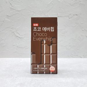 초코 에버휩 생크림 식물성 가당 냉동 휘핑크림 1kg (아이스박스포함)