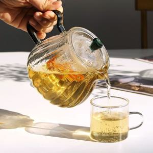 세라보 내열유리 티포트 600ml+내열유리 잔 티팟 찻잔 세트 차주전자 티메이커