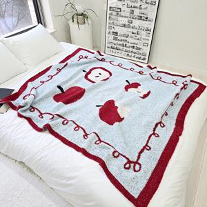 애플 리본 플란넬 아트 소파커버/블랭킷/담요