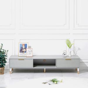 신혼 가구 템바보드 금장다리 낮은 TV다이 오브제 수납 거실장 고급 예쁜