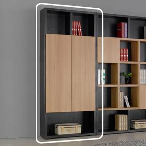 서재 거실 북유럽풍 인테리어 중간 양문 수납장(800) 도서 감성 책꽂이