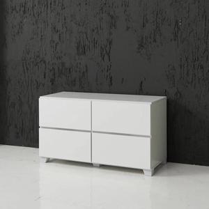 북유럽풍 화이트 디자인 2단 와이드 서랍장 홈카페 드레스룸 내구성 수납