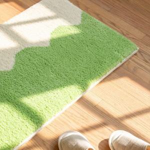 플로우그린 와이드 자카드 러그 발매트 욕실주방논슬립120x45