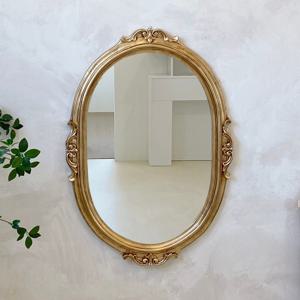 대형 앤틱거울 타원형 프렌치 쉐비 카페 화장대 헤어샵