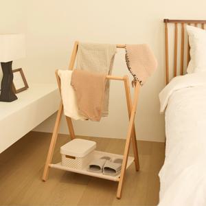 원목 미니행거 이동식 우드행거 접이식 캠핑장행거