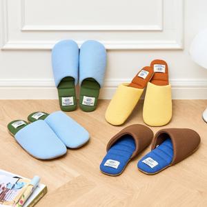 빨아쓰는 와플 컬러블록 슬리퍼 2 size 2 color