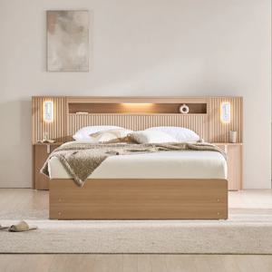 쿠폰가334,000원/클리브 호텔 서랍 빅수납 LED 침대 프레임 S/SS/D/Q/K/LK