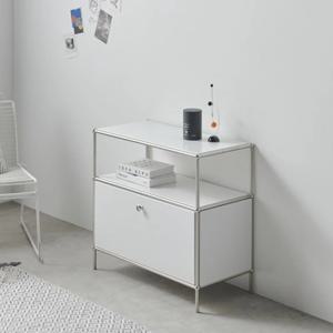 미드센츄리 모던 홈카페 화이트 콘솔 서랍 장식장 미니멀 심플 수납 스탠드