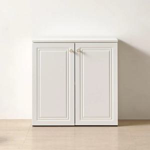 거실 복도 인테리어 오브제 화이트 2칸 도어 수납장 고급 내구성 예쁜 원룸