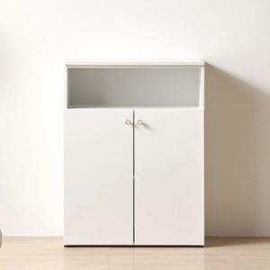 침실 원룸 중간 높이 모던 디자인 2도어 장식장 800 정리 수납 카페 선반장